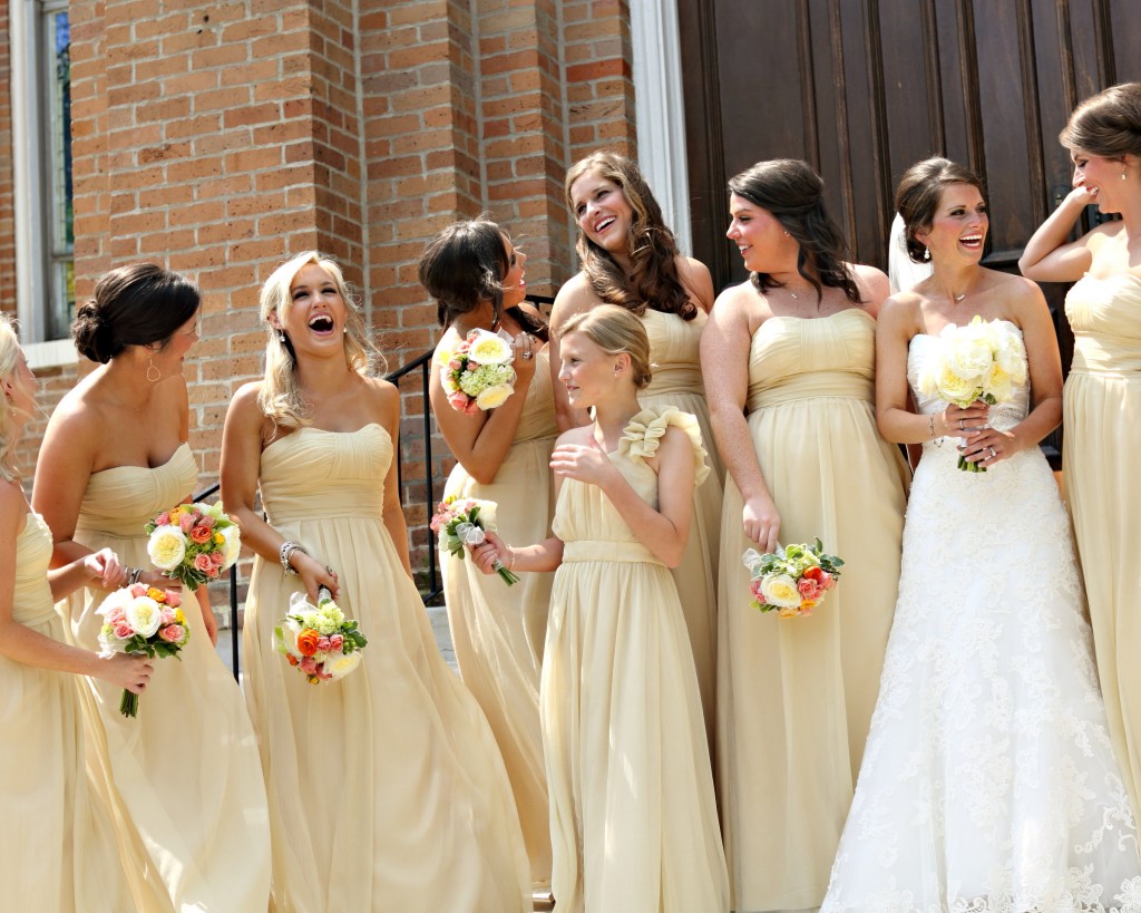pale-yellow-bridesmaids-dresses