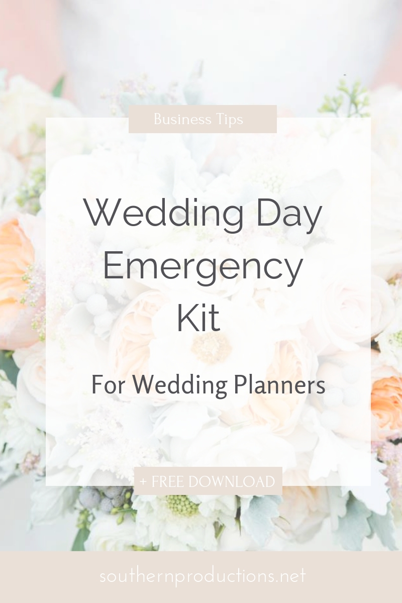 Wedding Day Emergency Kit for Wedding Planners