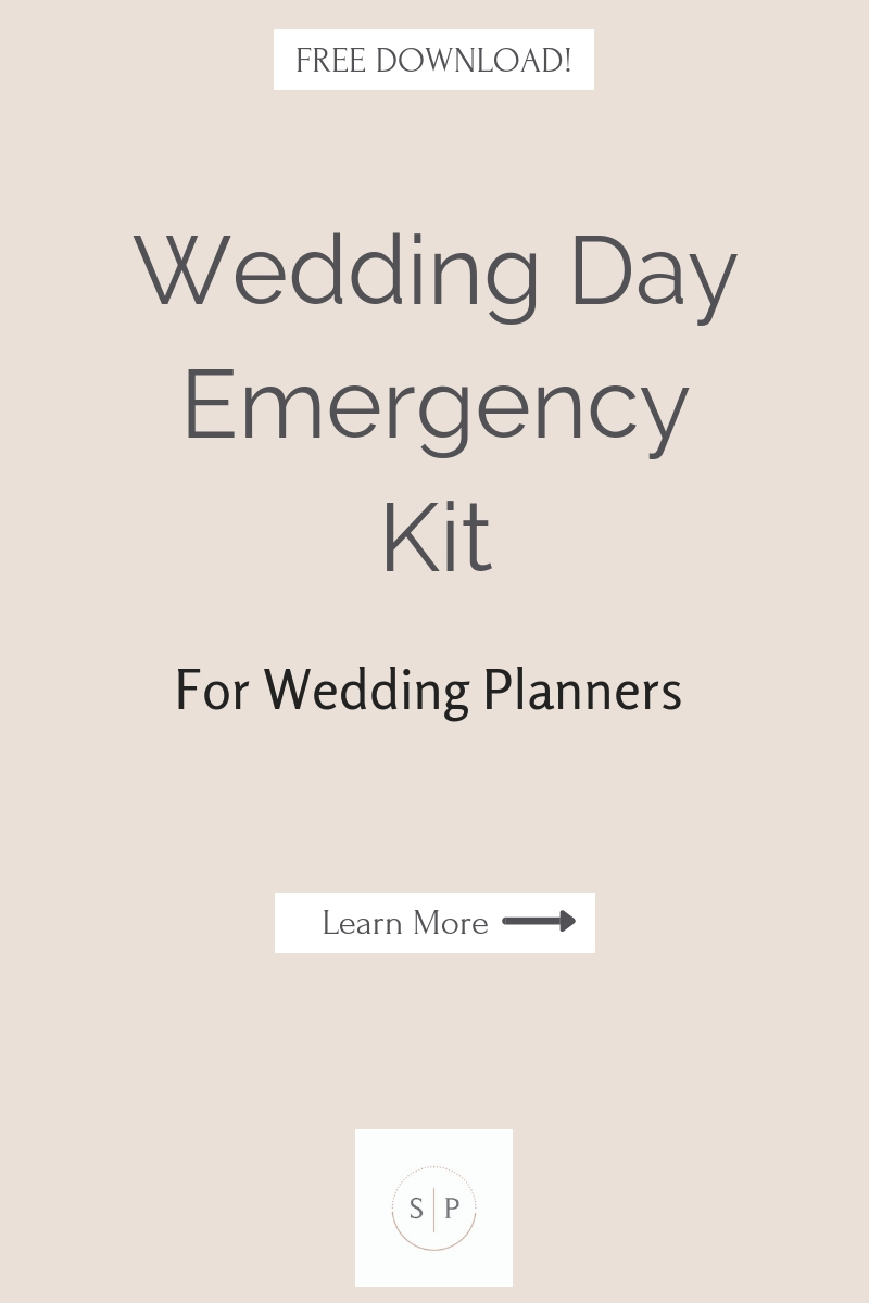 wedding day emergency kit for wedding planners