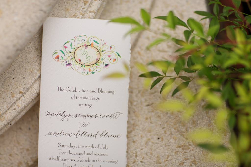 Mississippi Wedding Calligrapher Sterling Calligraphy