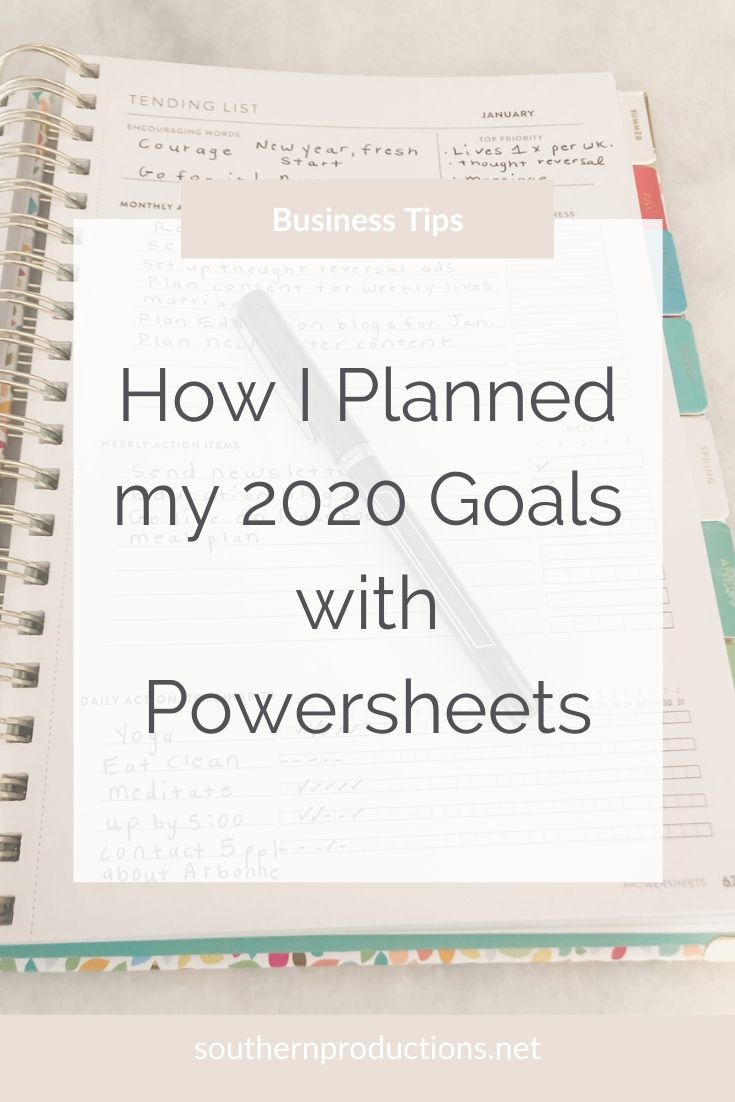How I Planned my 2020 Goals with Powersheets