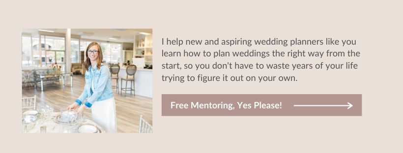 Free coaching for new wedding planners