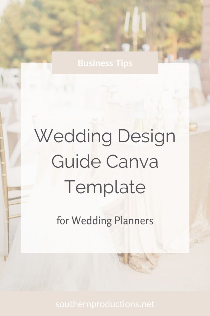 Wedding Design Guide Canva Template for Wedding Planners