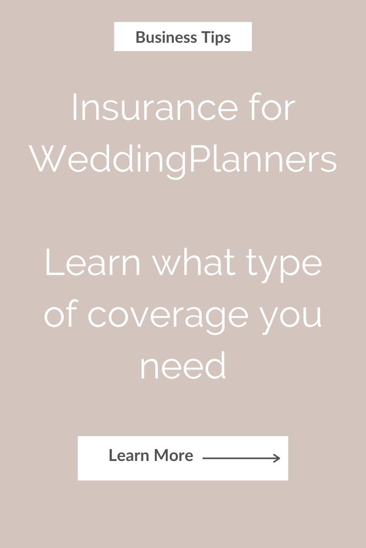 Insurance for Wedding Planners