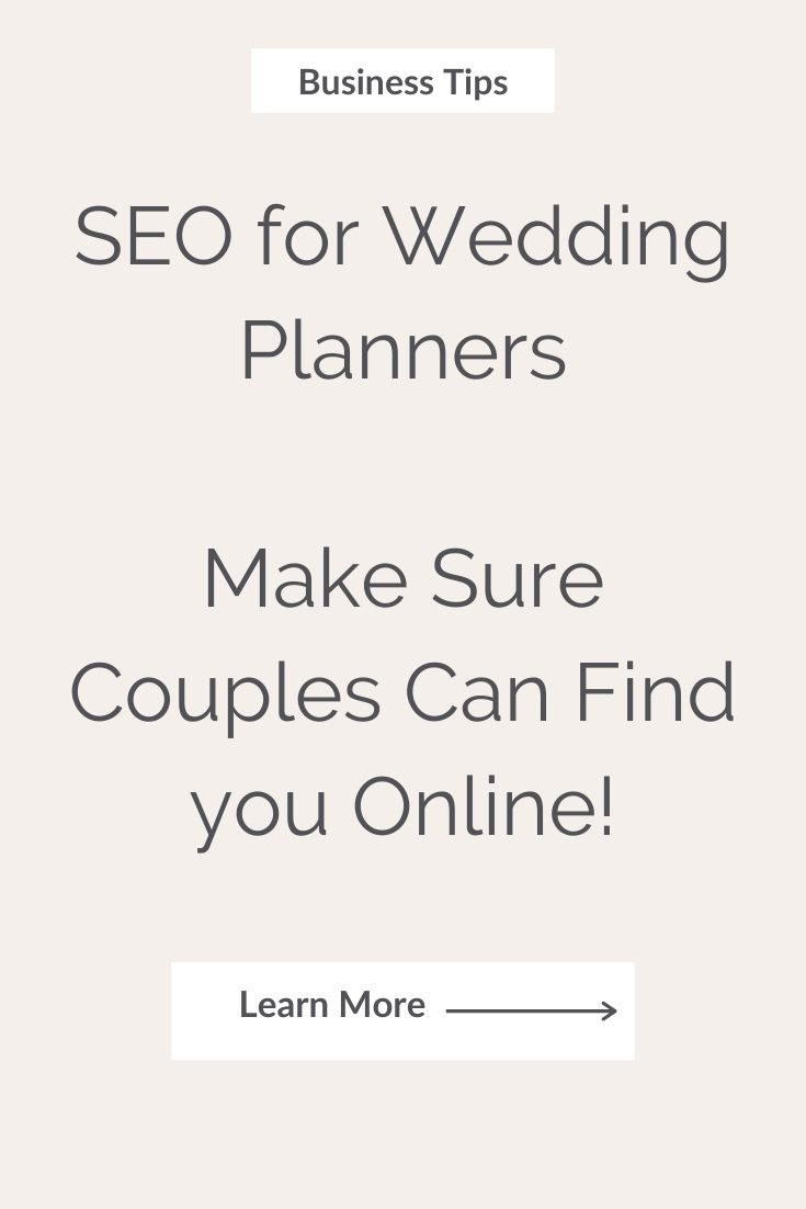 SEO for wedding planners