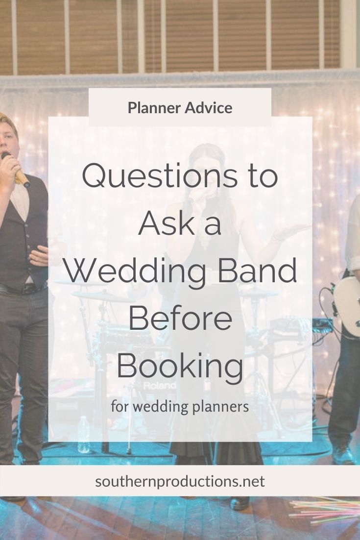 Questions to ask Bands Before Booking them for a Wedding