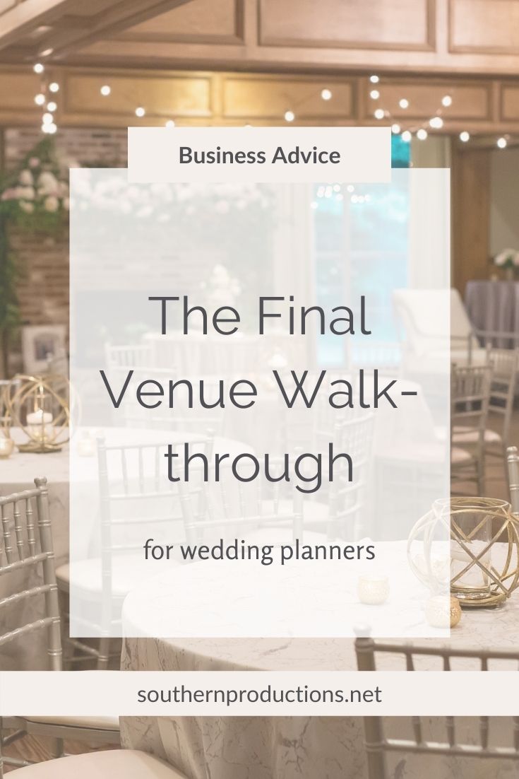 Final Venue Walk-through for Wedding Planners