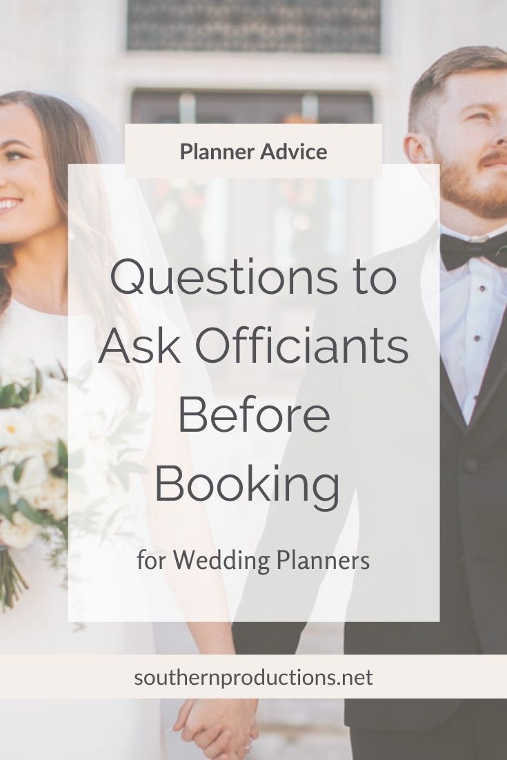 Questions to Ask Officiants Before Booking