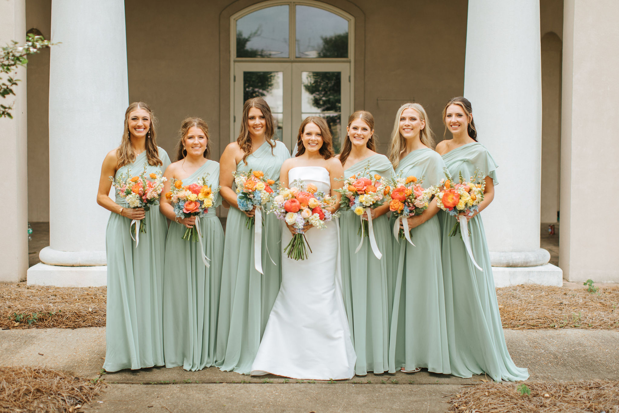 Elegant & Colorful Summer Wedding at First Christian Church + The Max | Meridian, MS